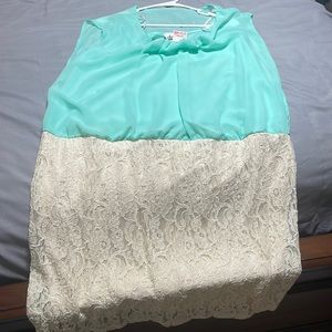 NWT deb mint and cream dress size 2xl
